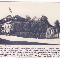 CPA photo Suisse Lucerne SURSEE Hotel Eisenbahn