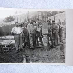 CPA photo Suisse Grisons Fürstenau Construction Pont Chemin de fer 1927