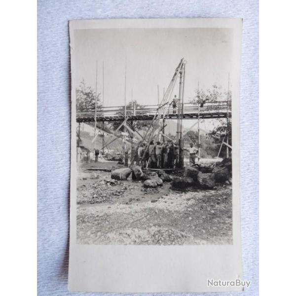 CPA photo Suisse Grisons F�rstenau Construction Pont Chemin de fer 1927
