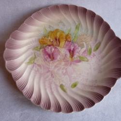 Plat c&eacute;ramique d&eacute;cor Fleurs BONN