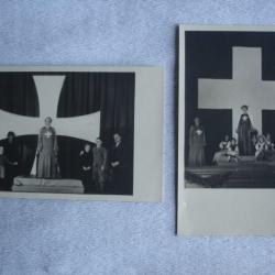 2 CP photos Fête Suisse Croix Costume Folklore