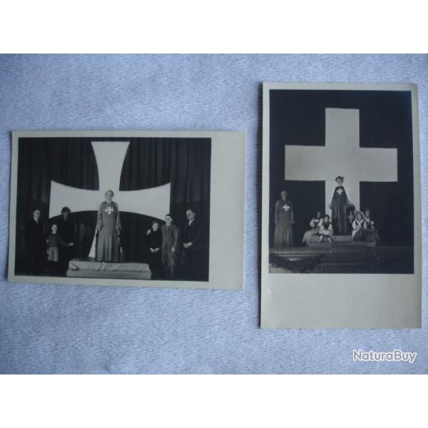 2 CP photos F�te Suisse Croix Costume Folklore