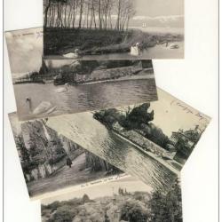 5 CPA SUISSE GENEVE Hermance Quai La Tour village Jura environ 1911