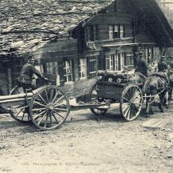 Carte Postale ancienne militaire Suisse Artillerie campagne
