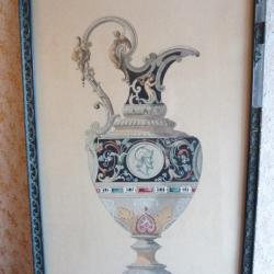 Dessin original Aigui&egrave;re XIXe si&egrave;cle