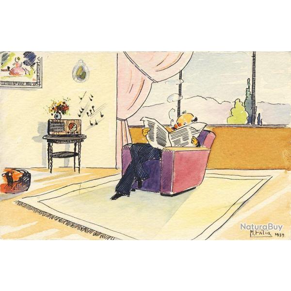 CPA illustr�e M. FATIA 1939