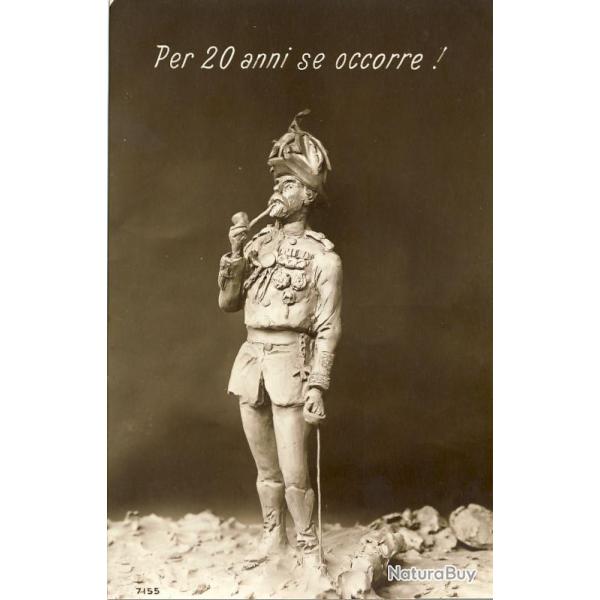 CPA ART Sculpture Caricature Propagande Guerre Italie Per 20 anni se occorre