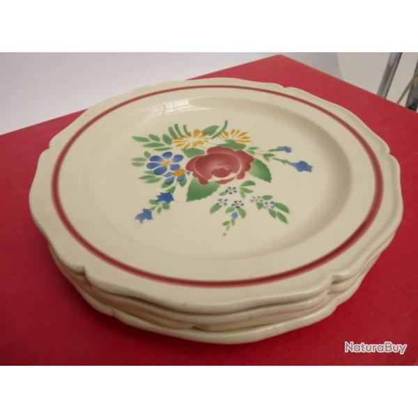 4 Assiettes C�ramique NYON