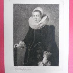 Gravure originale signée JEANMAIRE Berthe VADIER 1900