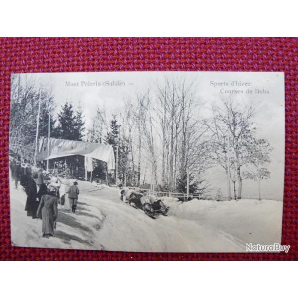 CPA Suisse VAUD Mont P�lerin Sports d'hiver Courses de Bobs 1915