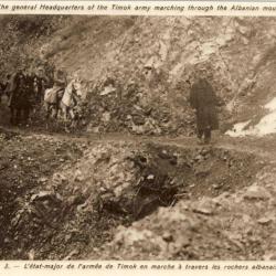 CPA Militaria Peintre arm&eacute;e Serbe Valitch arm&eacute;e Timok Albanie Guerre