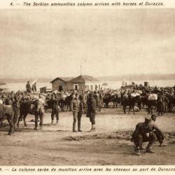 CPA Militaria Peintre arm&eacute;e Serbe Valitch Port Durazzo Guerre