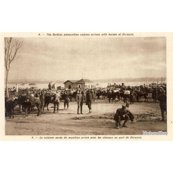 CPA Militaria Peintre arm�e Serbe Valitch Port Durazzo Guerre