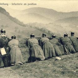 Carte Postale ancienne Infanterie en position Suisse militaria