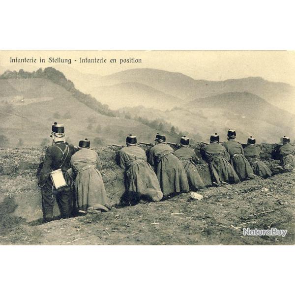 Carte Postale ancienne Infanterie en position Suisse militaria