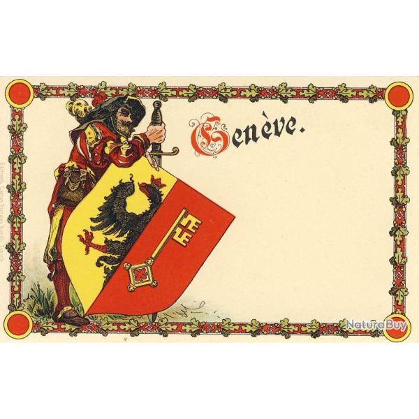 CPA Suisse Gen�ve �cusson Blason Armoiries canton
