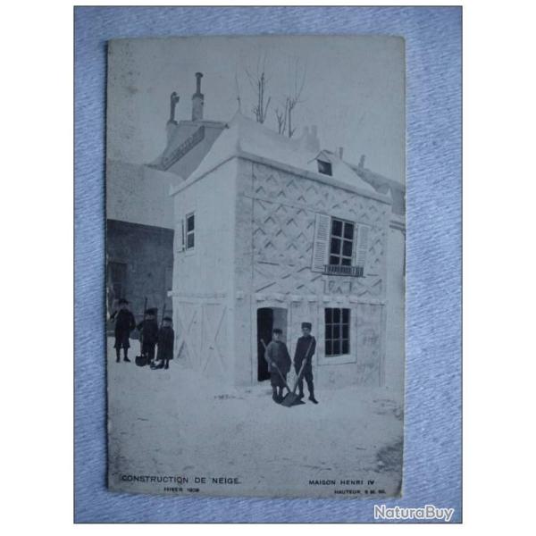 CPA Suisse La Chaux de Fonds Construction de Neige Maison Henri IV