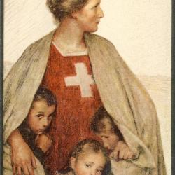 Entier postal CPA Croix Rouge F&ecirc;te nationale Suisse 1917