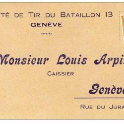 CP Suisse Gen&egrave;ve Soci&eacute;t&eacute; de tir du Bataillon 13