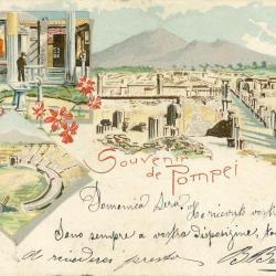 CPA 1906 Italie Souvenir de POMPEI illustr&eacute;e