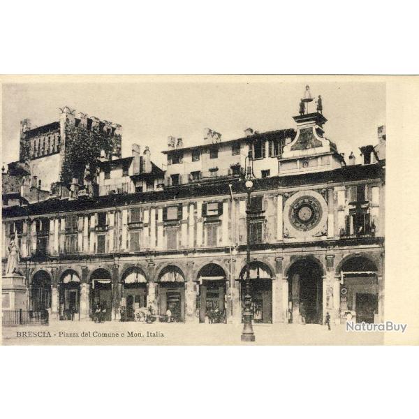 CPA ITALIE Italia Brescia Piazza del Comune e Mon anim�e