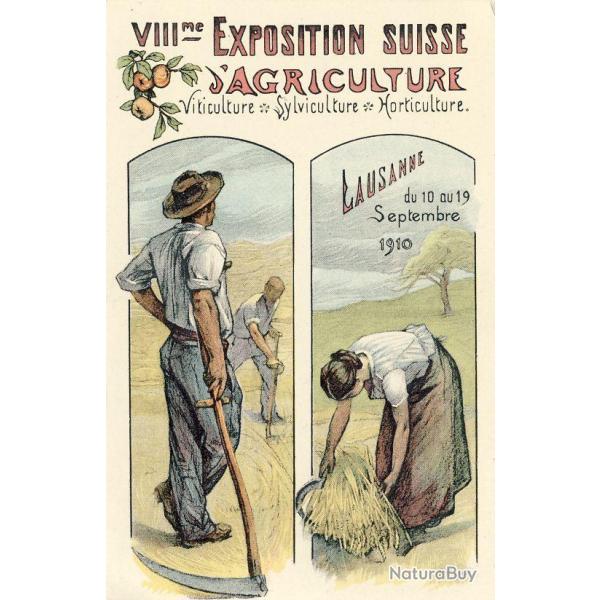 CPA VIII me Exposition Suisse d'Agriculture Lausanne 1910 Illustrateur N�3