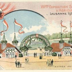 CPA VIII me Exposition Suisse d'Agriculture Lausanne 1910 Illustrateur N&deg;6