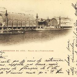 CPA EXPOSITION DE 1900 Palais de l'horticulture bateau