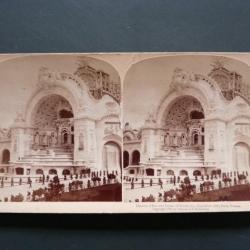 Photographie Photo Stereo château Palace Exposition 1900 Paris France