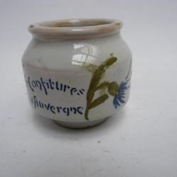 Pot a confiture faïence Charolles chocolat de Royat