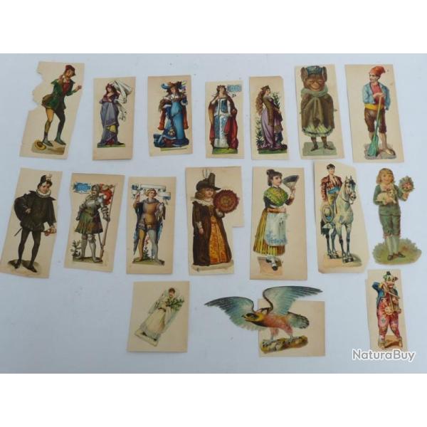 Ensemble 17 anciens chromos images enfants