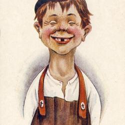 CPA illustrée Comique series N° 167 Anglais All angels have freckles