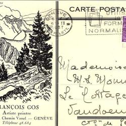 CP Artiste peintre François GOS Genève La Jungfrau Signée Gos