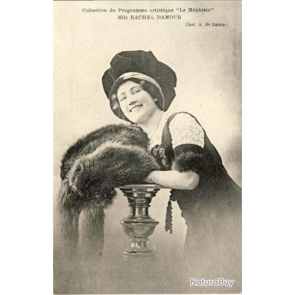 CPA Artiste Spectacle Programme Le Mephisto Mlle Rachel DAMOUR