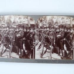 Photographie Photo Stereo Guerre Japon Soldat Tokyo Manchuria