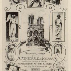 CPA 51 MARNE Cathédrale de Reims incendiée et détruite