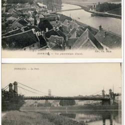 2 CPA 51 MARNE DORMANS Vue du Pont
