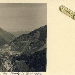 CPA 73 SAVOIE Les Brévières barrage du Chevril, Tignes Bonne Année Fer à cheval