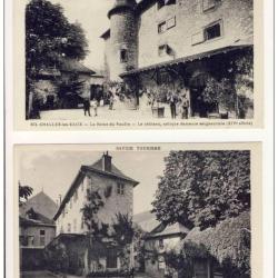 2 CPA 73 SAVOIE CHALLES LES EAUX La Reine du Soufre Château Hôtel Animé