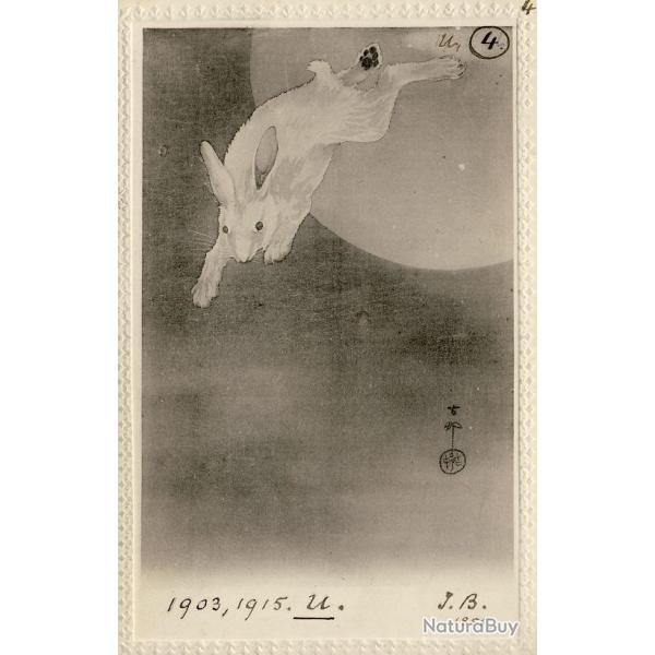 CPA Carte Postale illustr�e Signe chinois Ann�e du LAPIN