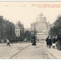 CPA Amsterdam Paleis voor Volksvlijt Tramway anim&eacute;