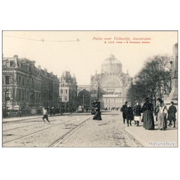 CPA Amsterdam Paleis voor Volksvlijt Tramway anim�