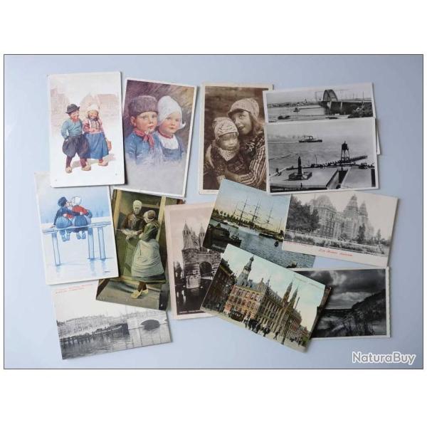 Lot de 13 CP PAYS-BAS costume illustr�e Hollande