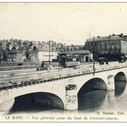 CPA 72 SARTHE Le Mans Vue g&eacute;n&eacute;rale prise du Quai de l&acute;Amiral Lalande Tramway