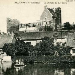 CPA 72 SARTHE BEAUMONT sur SARTHE Le ch&acirc;teau du XIe si&egrave;cle