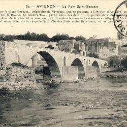 CPA 84 VAUCLUSE AVIGNON  Le Pont Saint Benezet Histoire