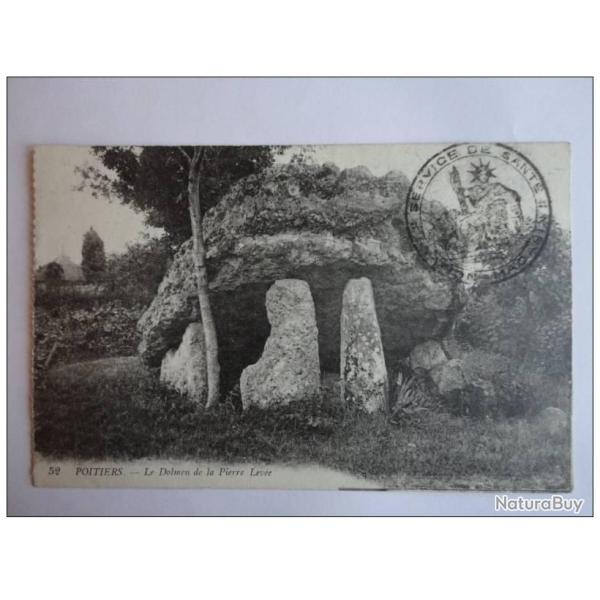 CPA 86 VIENNE Poitiers Le Dolmen de la Pierre Lev�e + cachet