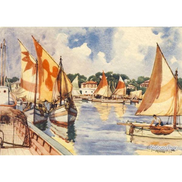 CPA illustr�e G. FRATTINI Riccione La Perla verde dell' Adriatico Italie