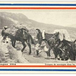 CPA 88 VOSGES Troupes de montagne Chargement &agrave; dos de cheval.