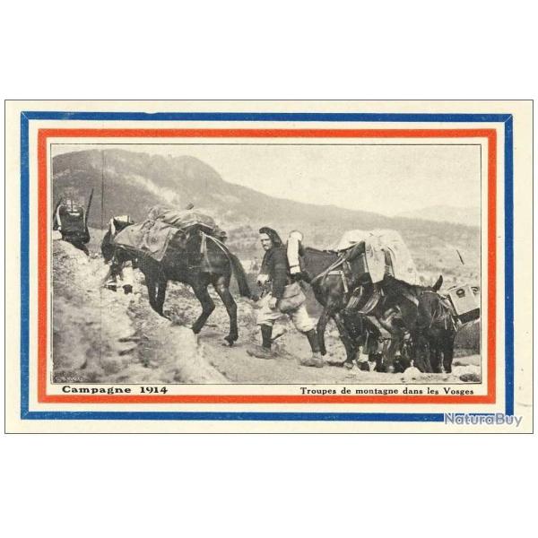 CPA 88 VOSGES Troupes de montagne Chargement � dos de cheval.